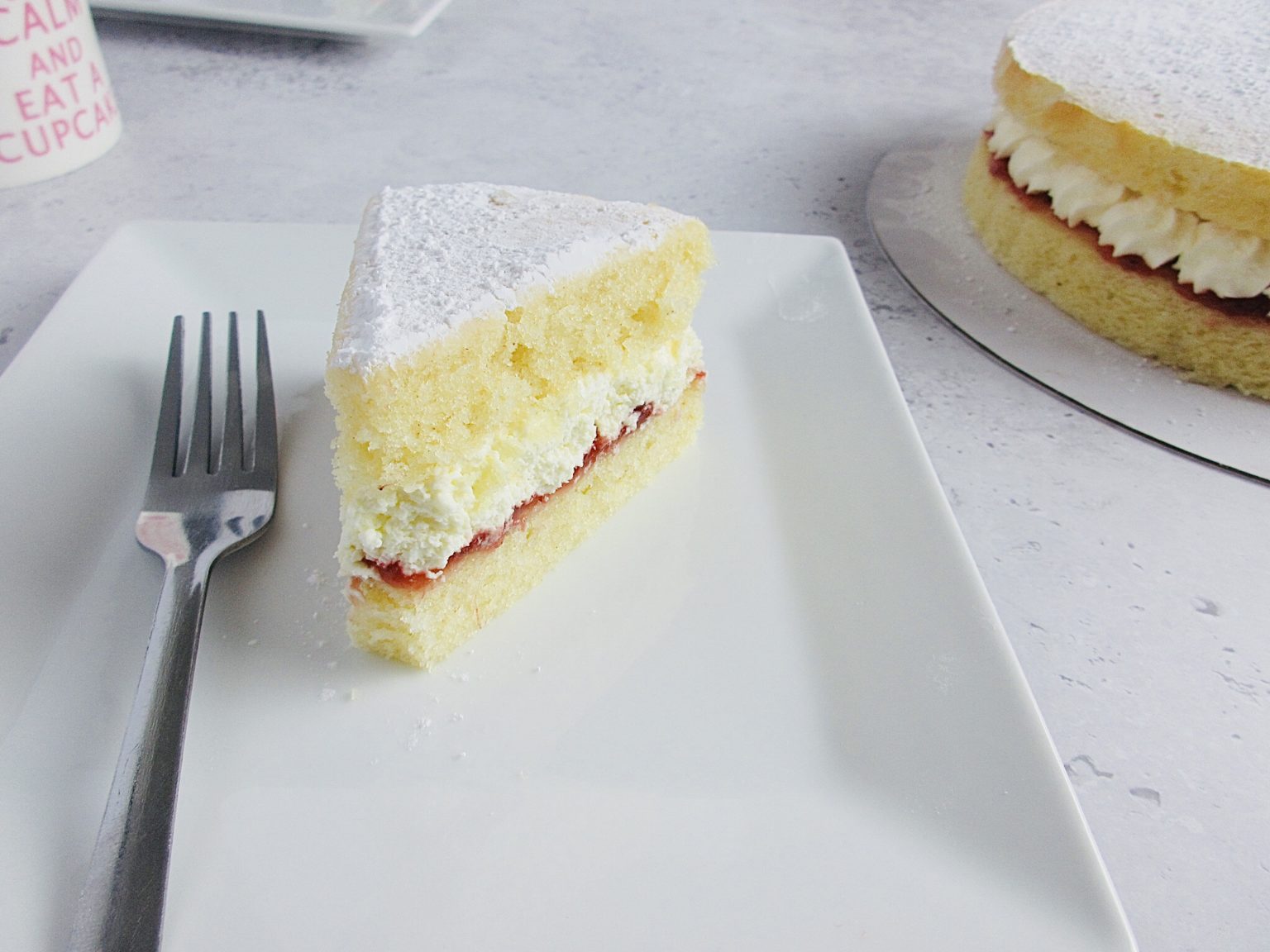 Jam and Cream Sponge Cake Andrea's Dainty Kitchen
