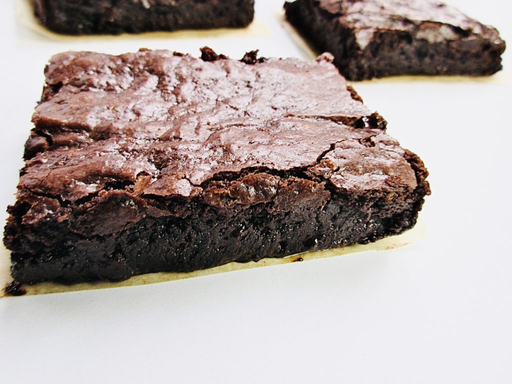 Sliced peppermint brownies