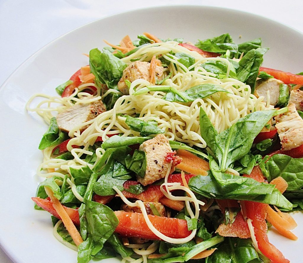 sweet chilli chicken salad