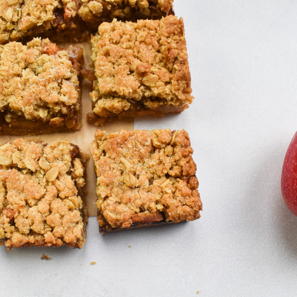 Apple crumble slices