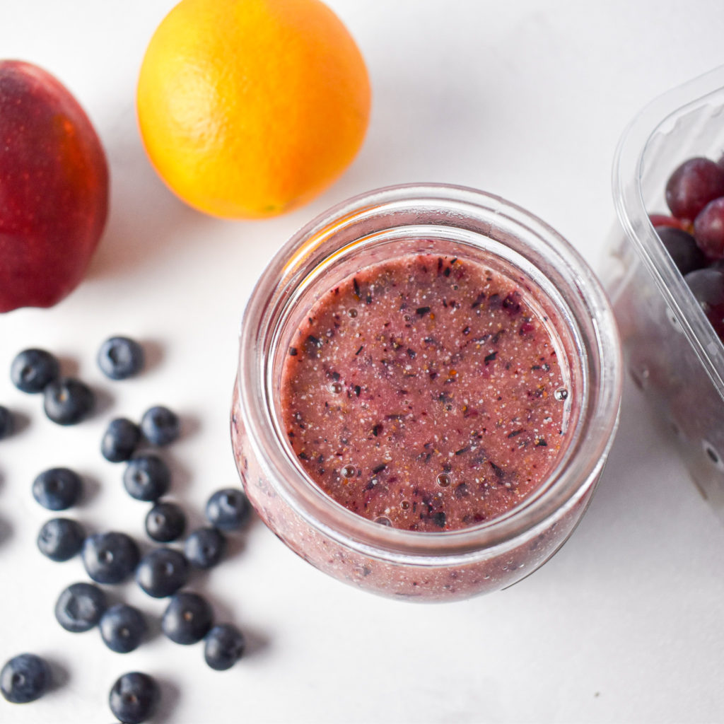 Blueberry Smoothie with Red Grapes