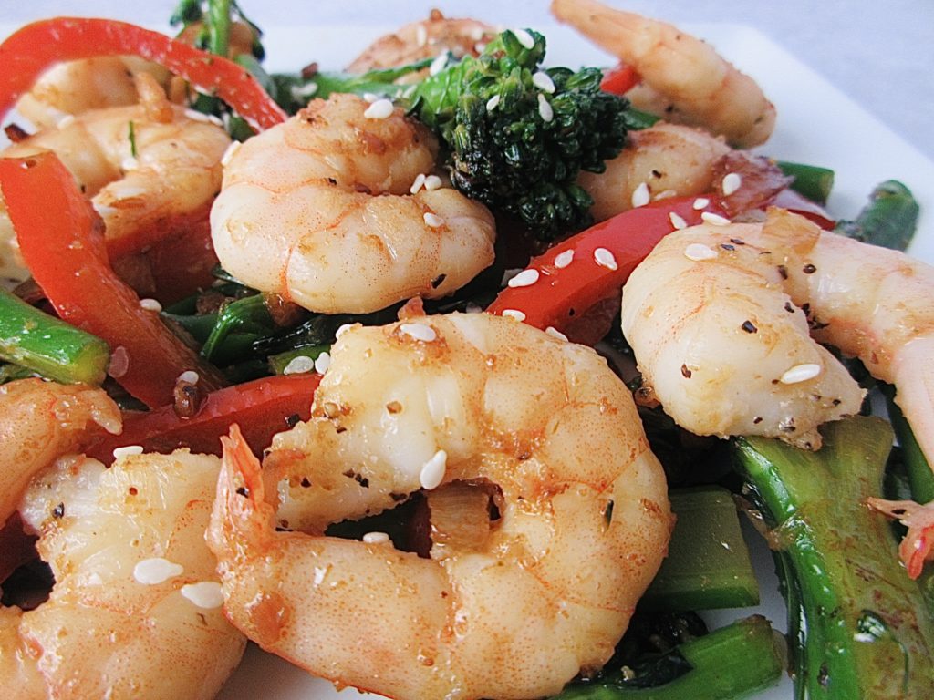 Prawn stir fry