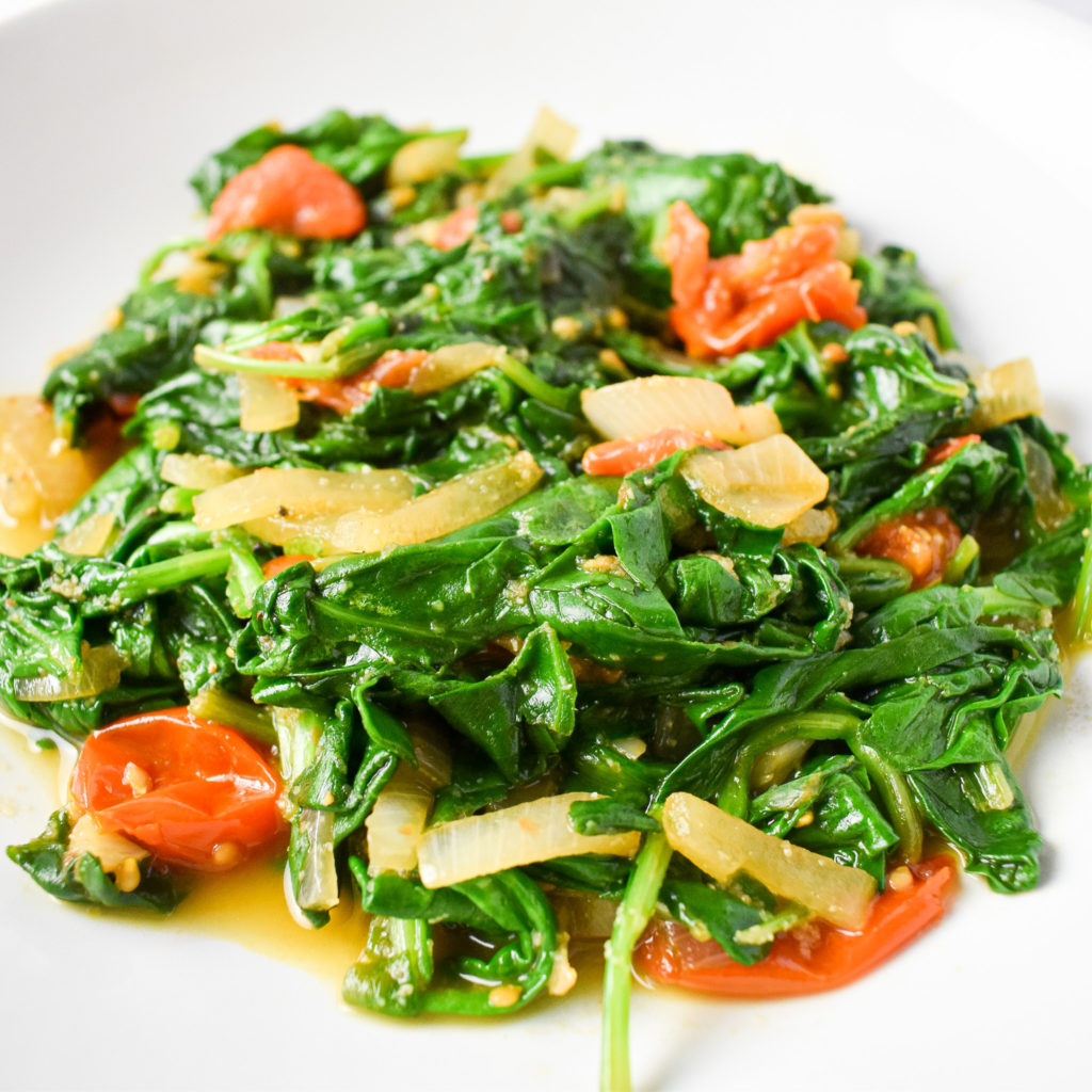 Sautéed Spinach with Tomatoes