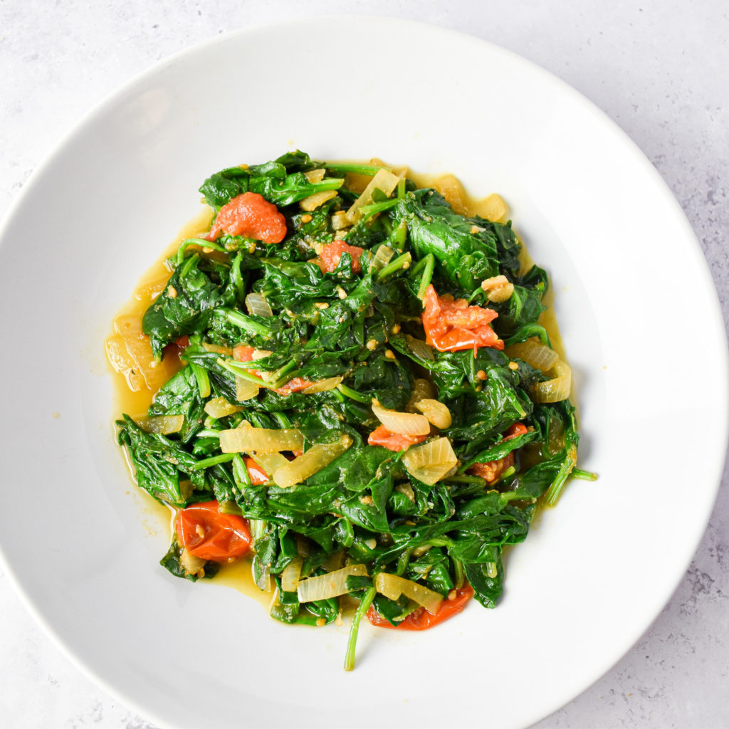 Sautéed Spinach with Tomatoes