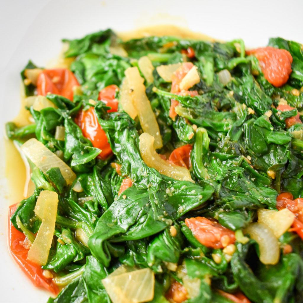 Sautéed Spinach with Tomatoes