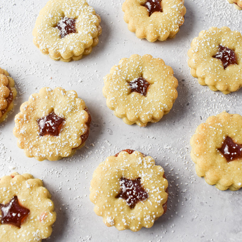 Prosecco linzer cookies