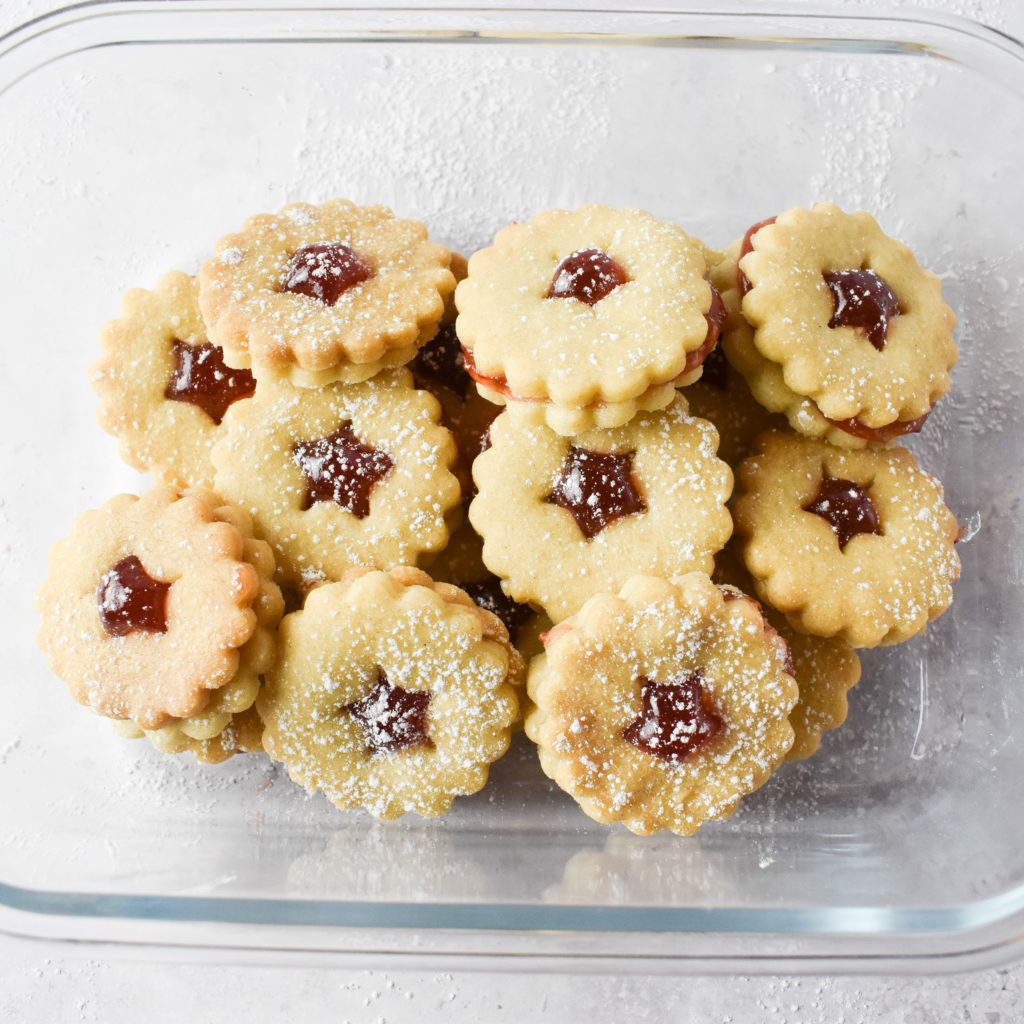 Prosecco linzer cookies