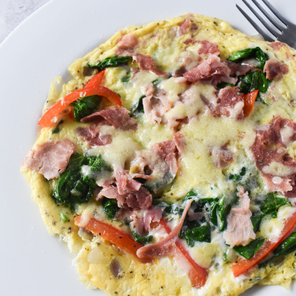 Ham Spinach Omelette