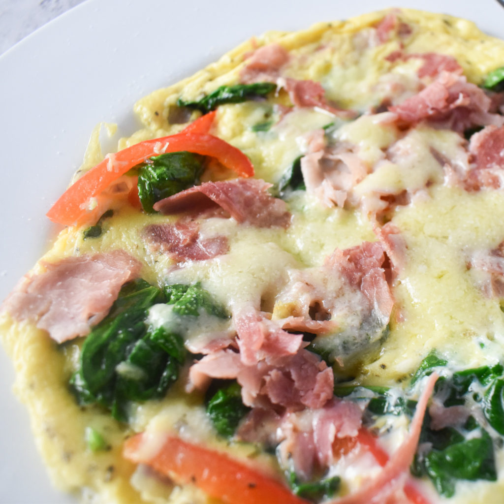 Ham Spinach Omelette