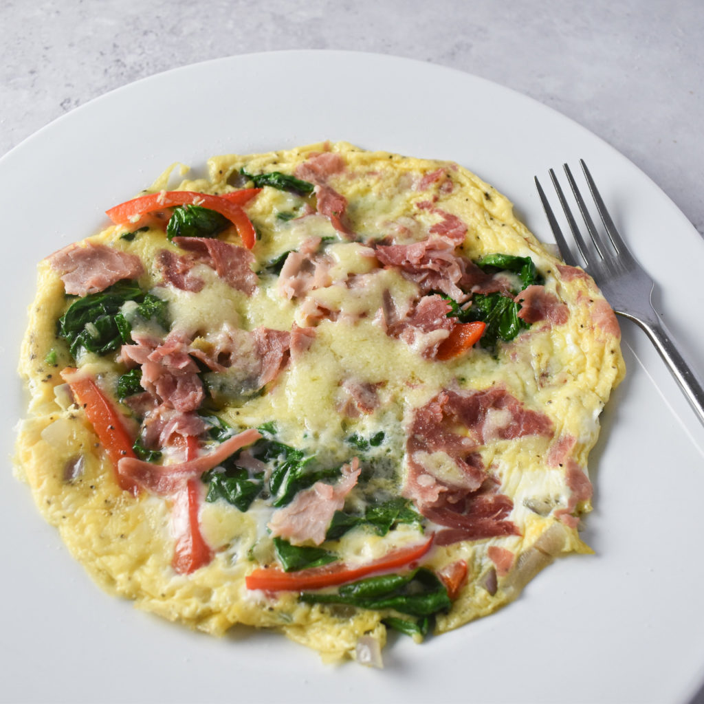 Ham Spinach Omelette