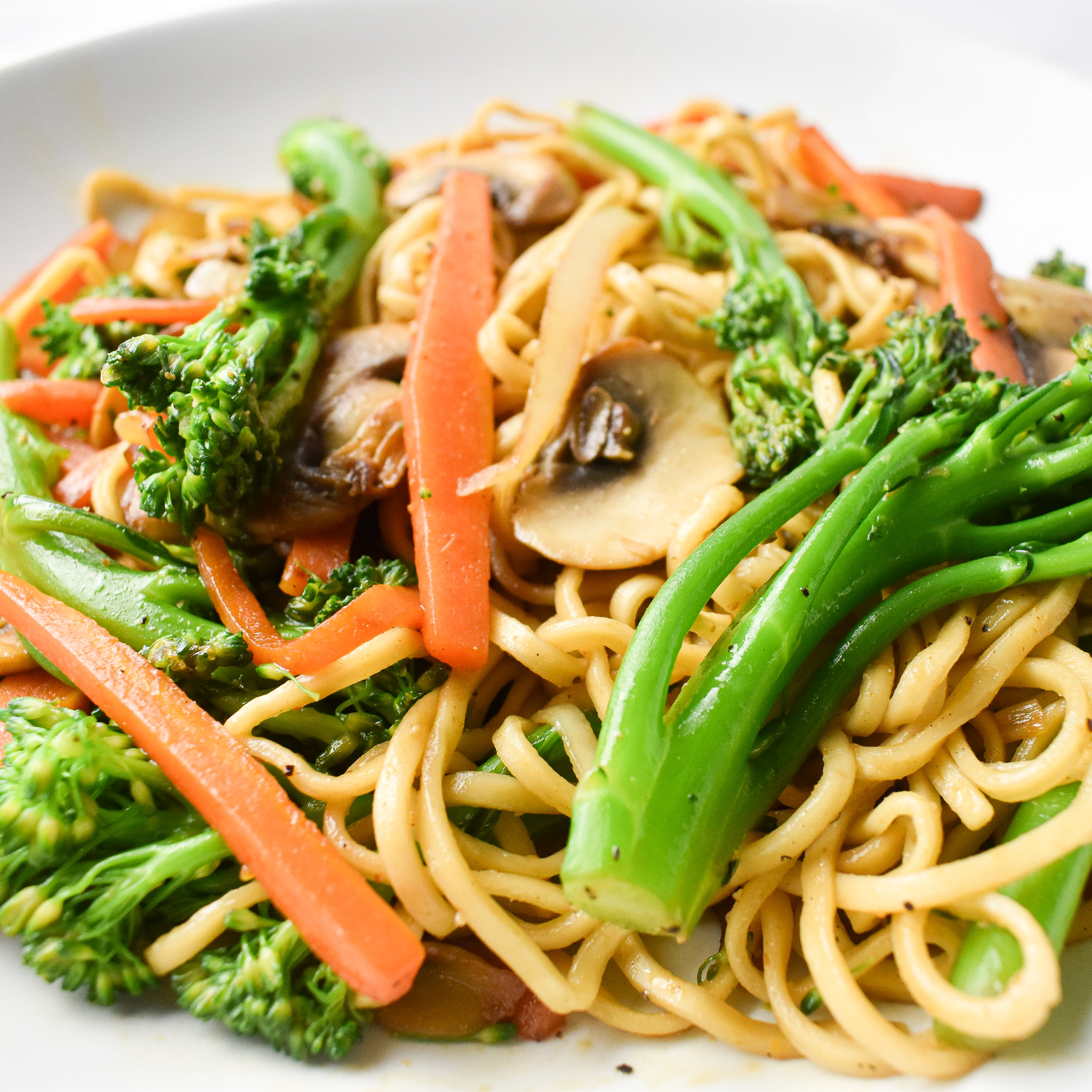 Vegetable Noodle Stir Fry (Vegan Friendly) - Andrea's Dainty Kitchen