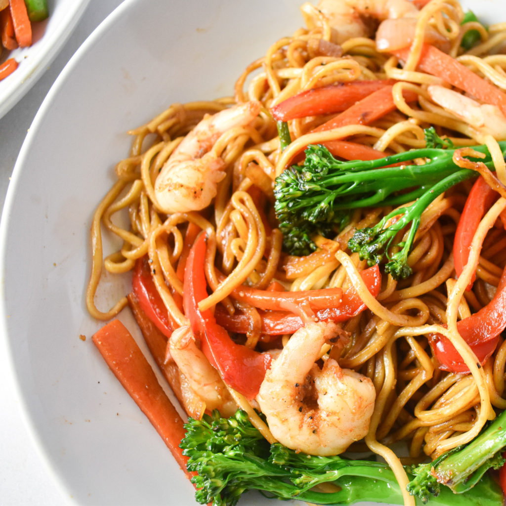 prawn noodle stir fry