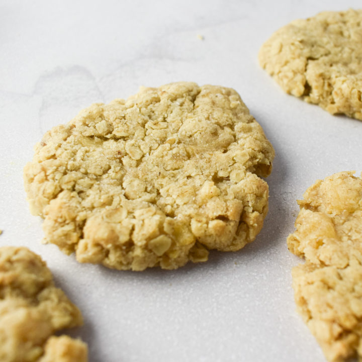 Crumbly Apple Crumble Oat Biscuits (Cookies) Drea's Dainty Kitchen
