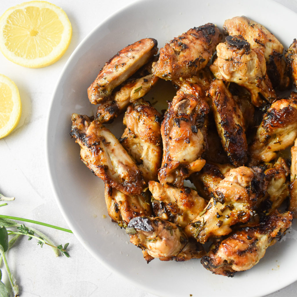 Lemon and Herb Chicken Wings