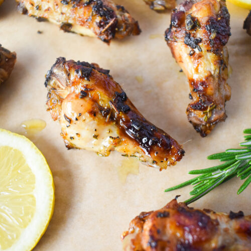 Lemon and herb chicken wings