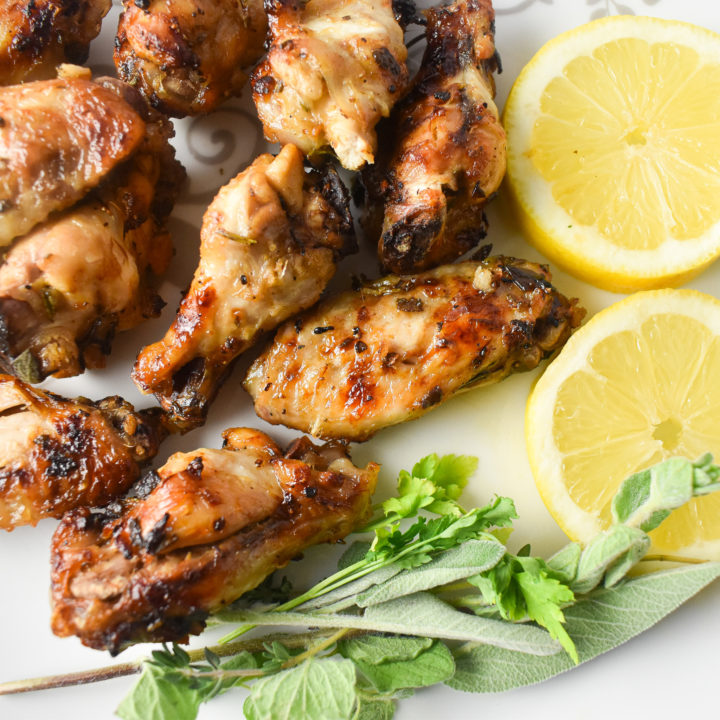 Lemon and Herb Chicken Wings - Andrea's Dainty Kitchen
