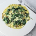 Mushroom spinach omelette