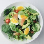 Egg smoked salmon salad