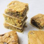 Peanut butter banana chocolate blondies