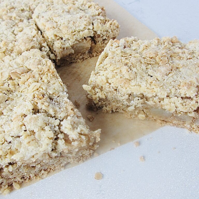 Pink Lady Apple Crumble Slices with Oats Drea's Dainty Kitchen