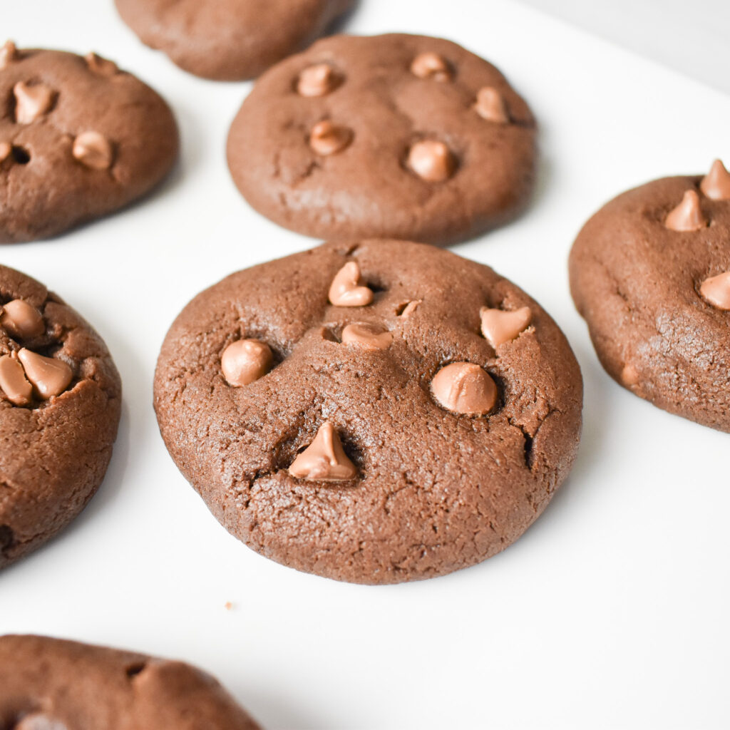 Double chocolate brownie cookies