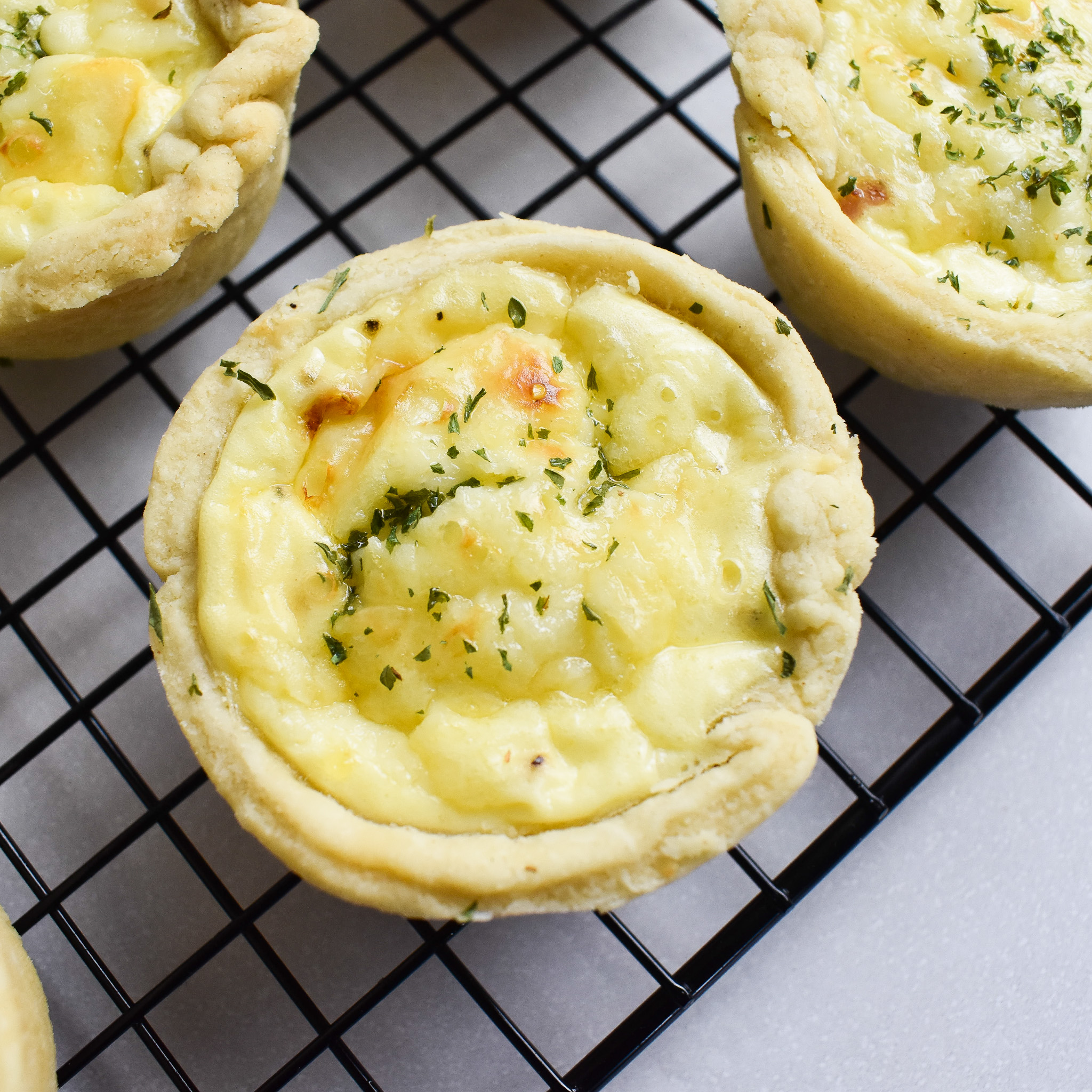 Mini Cheese Onion and Bacon Quiches - Andrea's Dainty Kitchen
