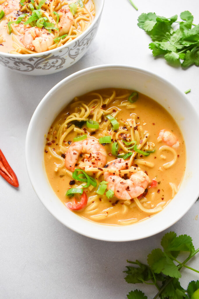 Spicy Thai Curry Prawn Noodle Soup