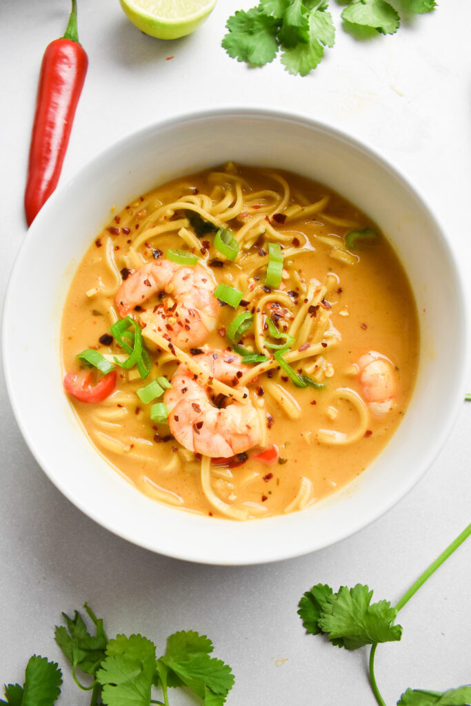 Spicy Thai Curry Prawn Noodle Soup