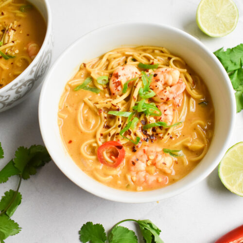 Spicy Thai Curry Prawn Noodle Soup