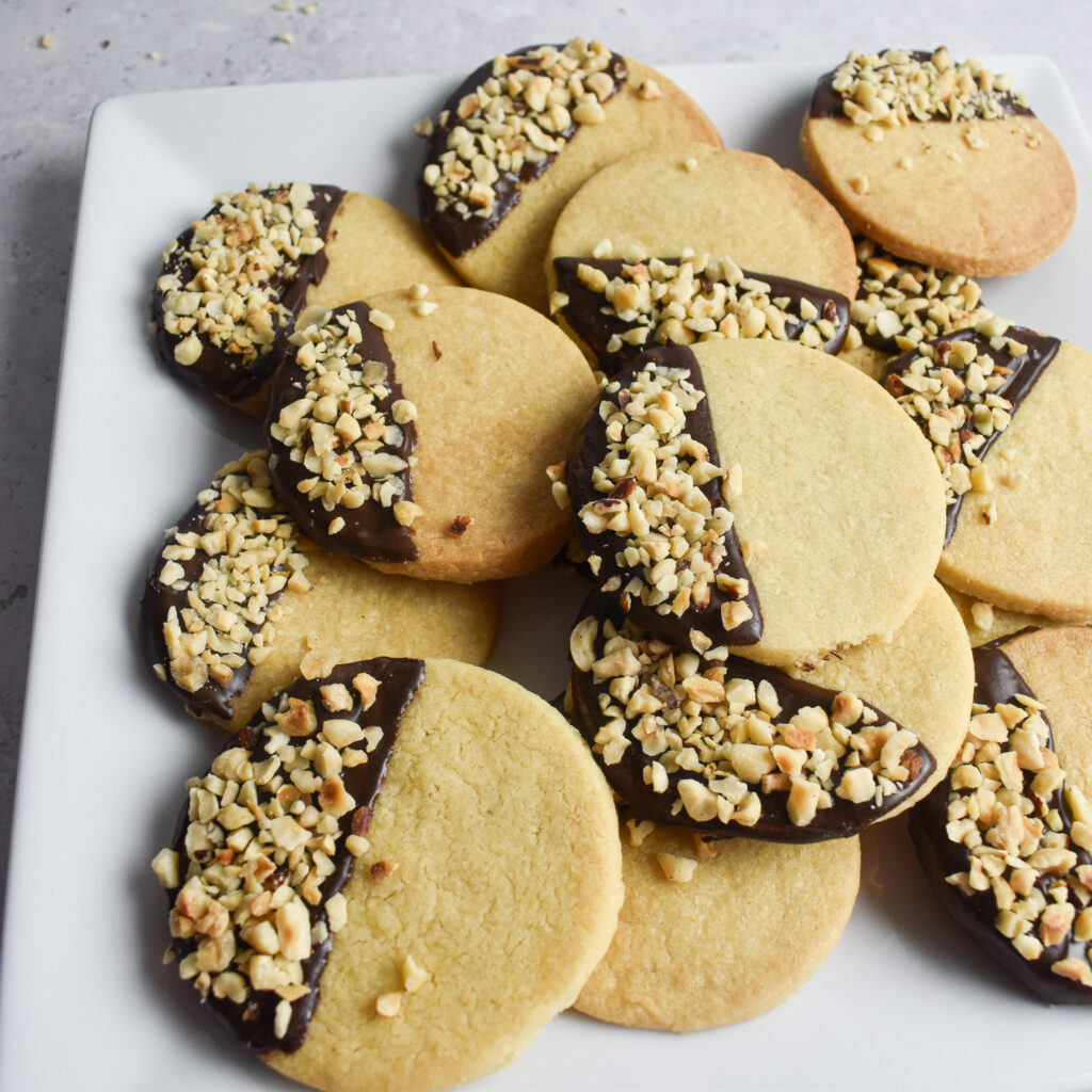 Chocolate hazelnut shortbread