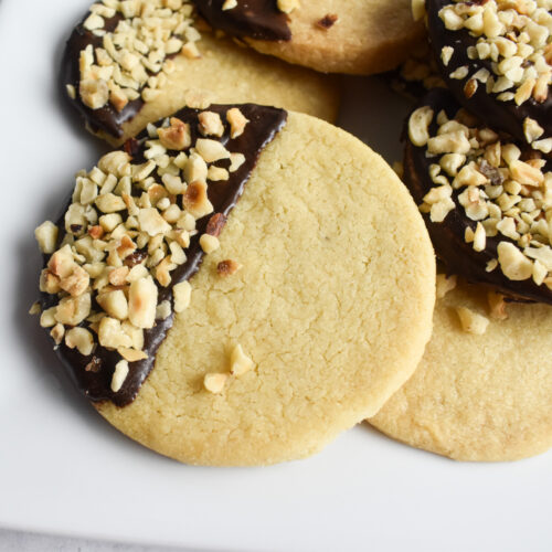 Chocolate hazelnut shortbread