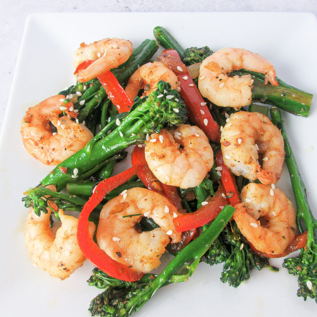 Prawn and broccoli stir fry