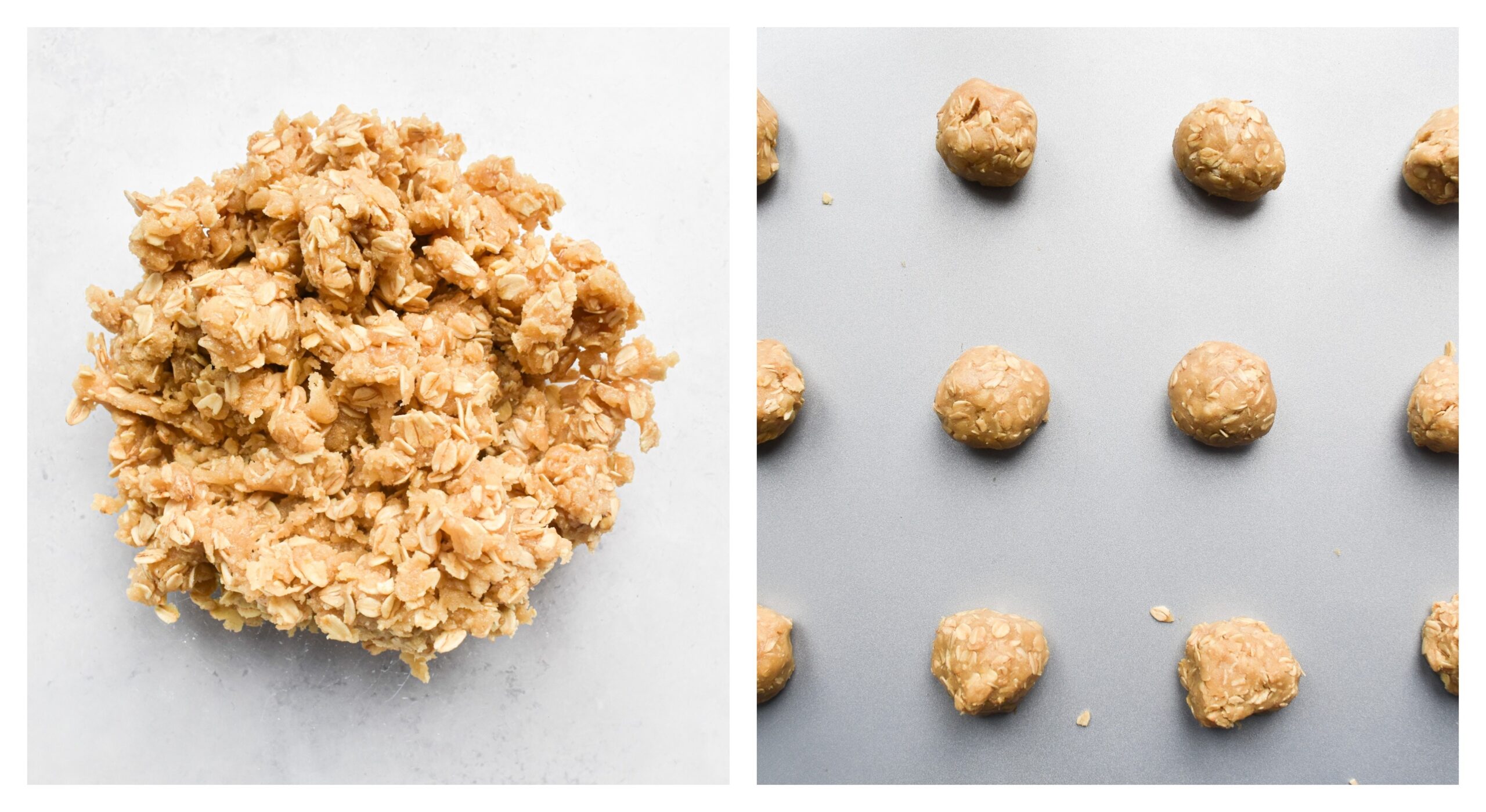 Unbaked oat biscuits
