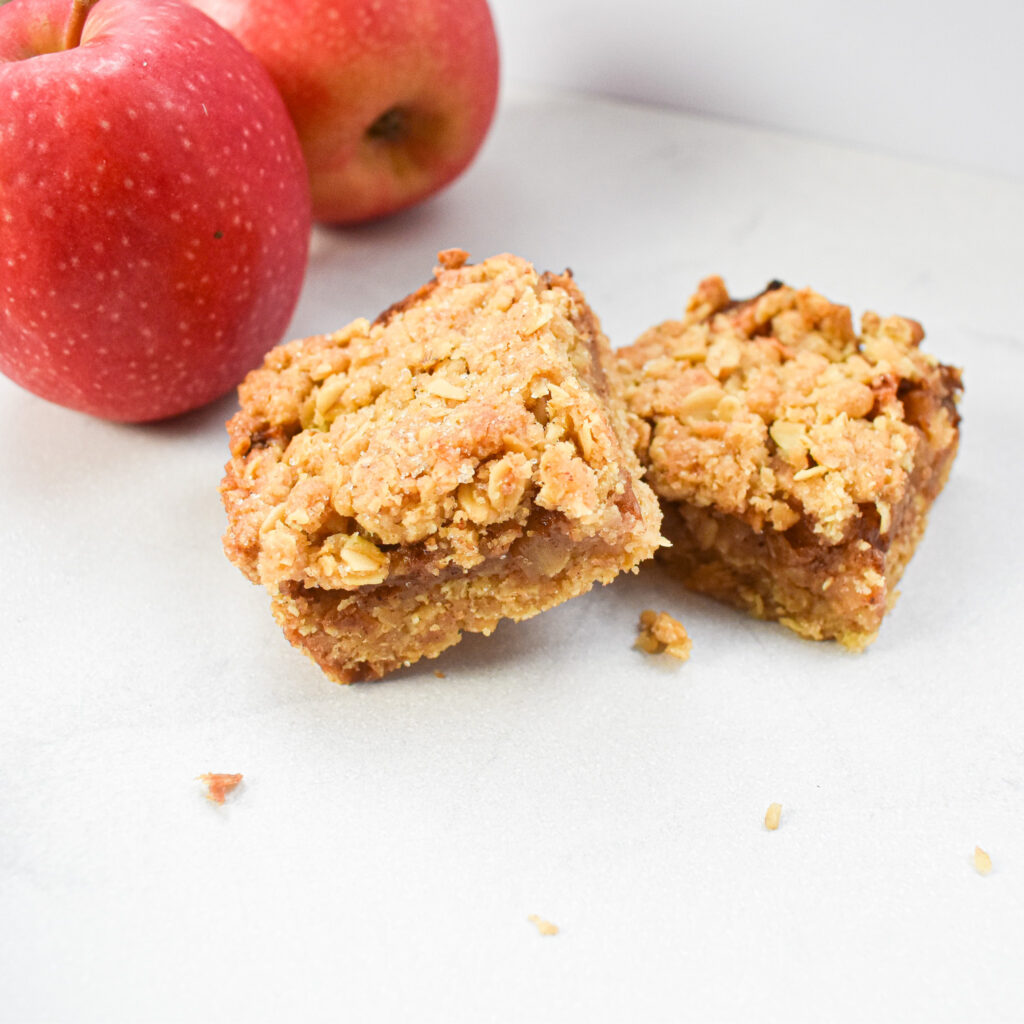 Apple crumble slices