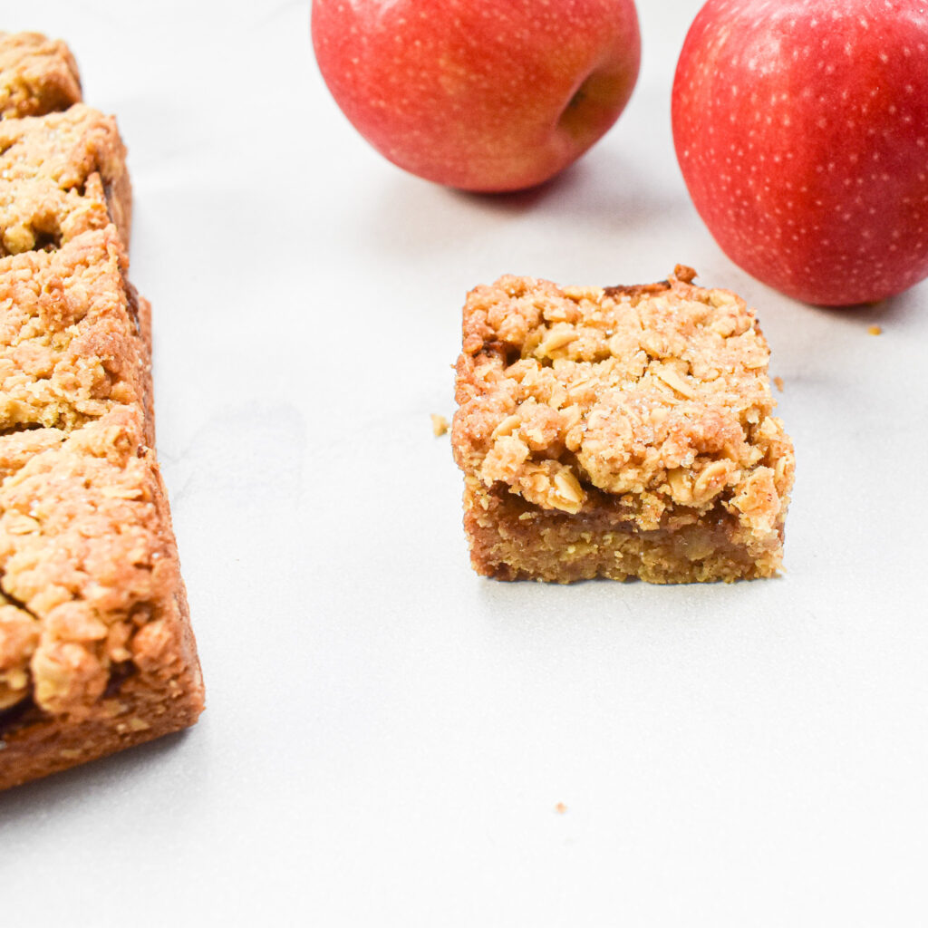 Apple crumble slices