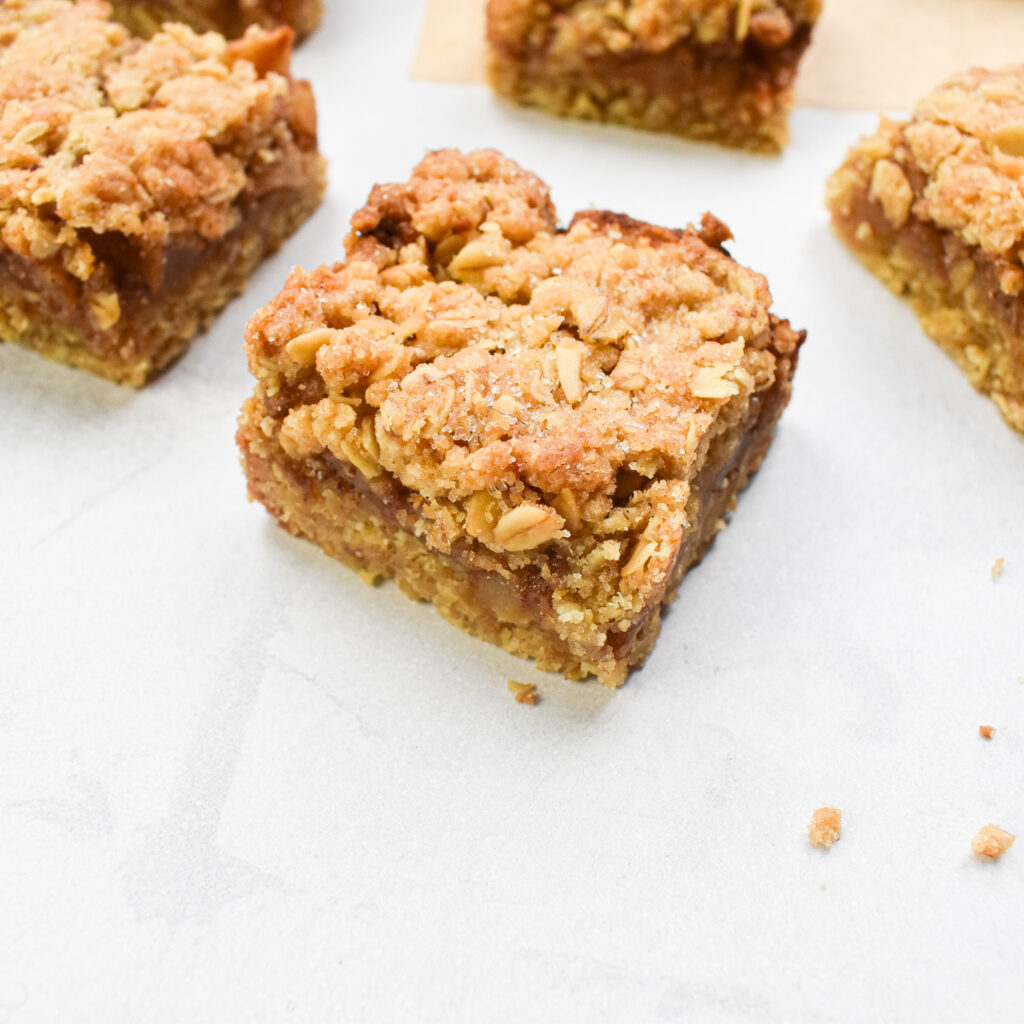 Apple crumble slices