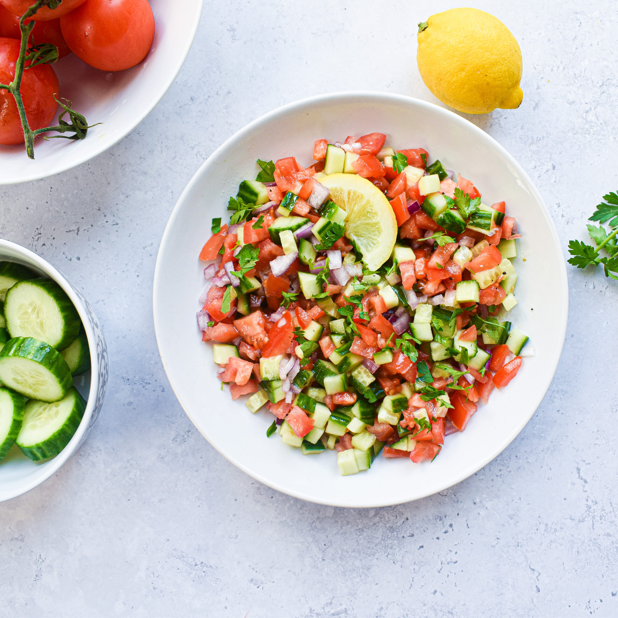 Tomato cucumber salad