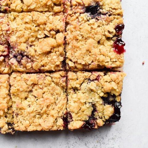 Blueberry Crumble Oat Bars - Andrea's Dainty Kitchen
