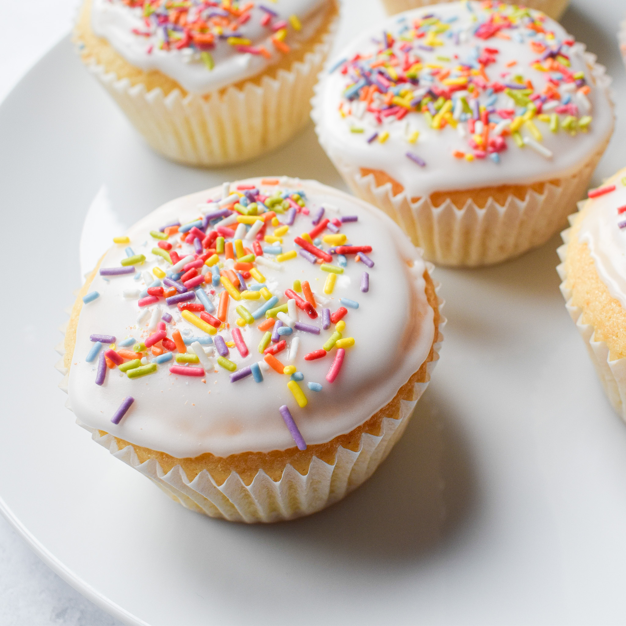 Glazed Vanilla Cupcakes (small batch)