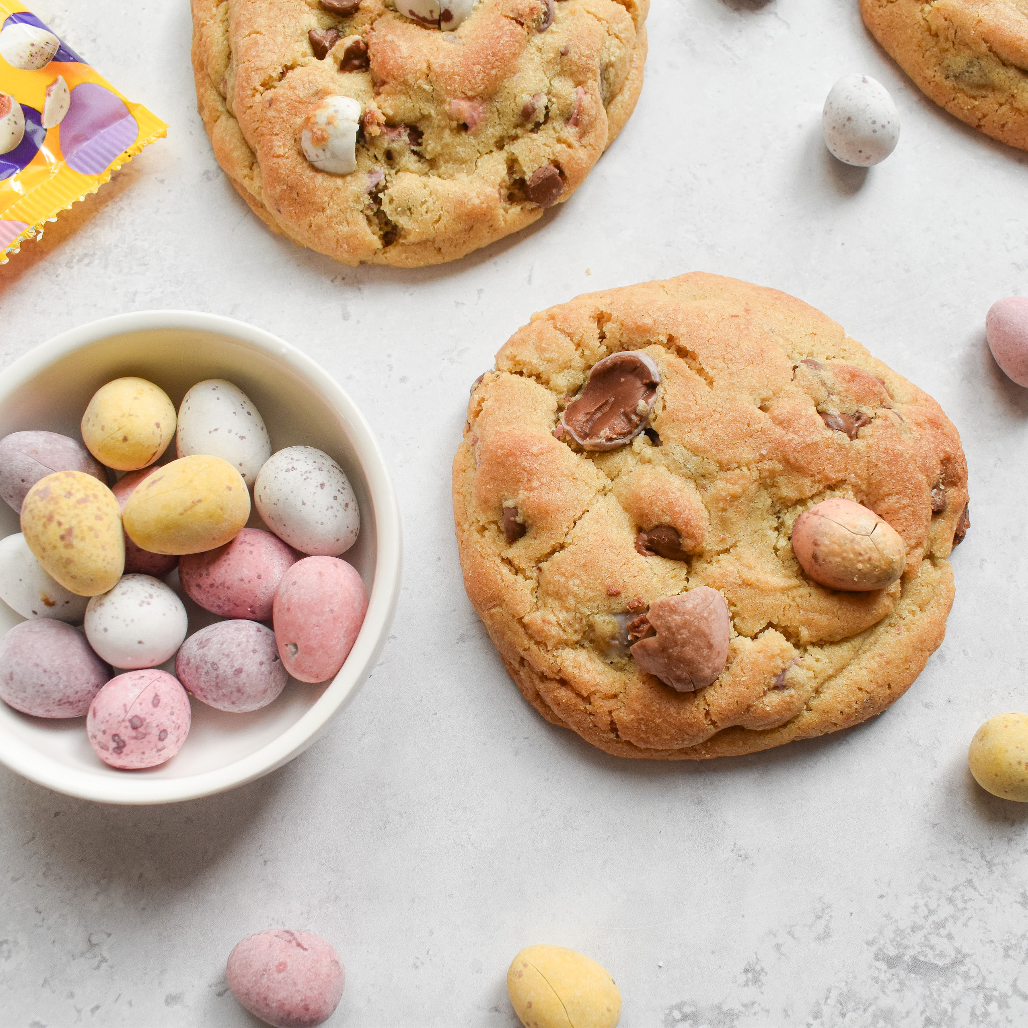 Chunky Mini Egg Cookies