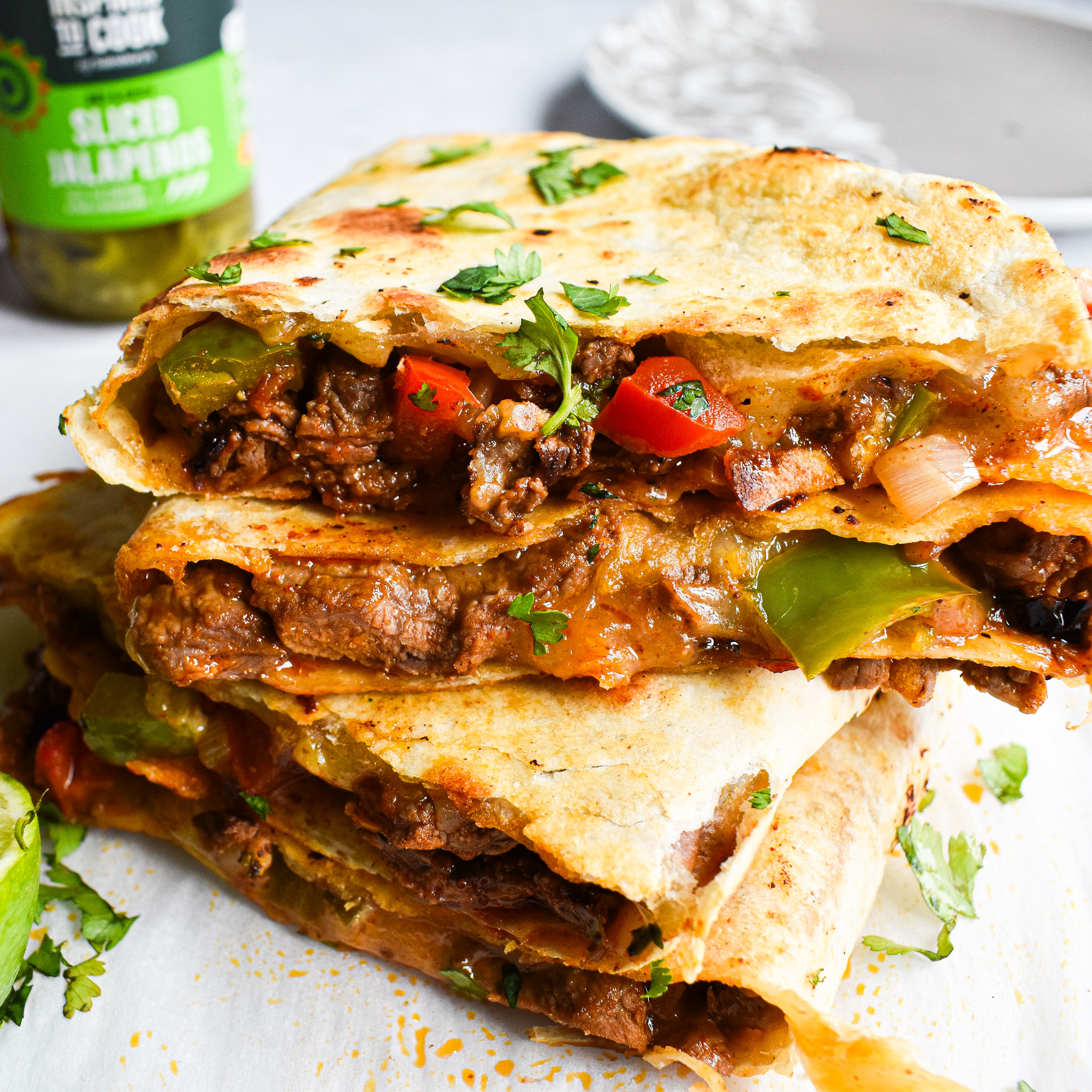 steak fajita quesadillas