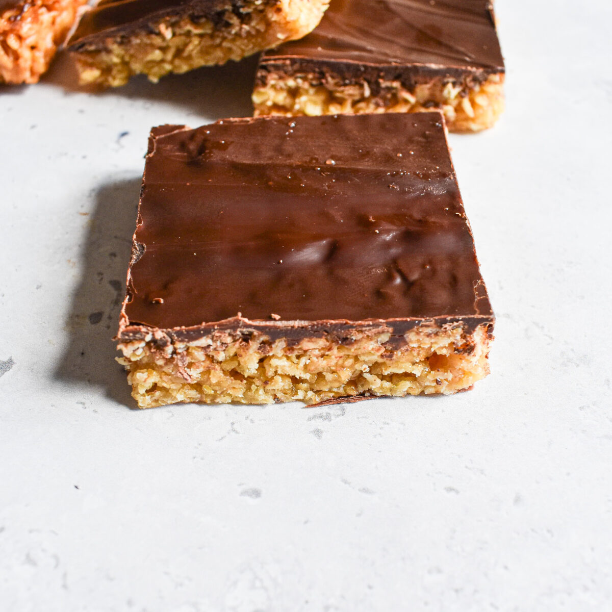 chocolate topped oat bars