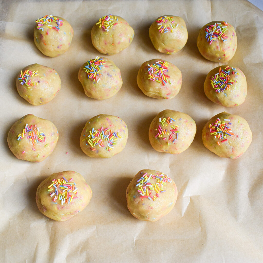 funfetti confetti cookies dough